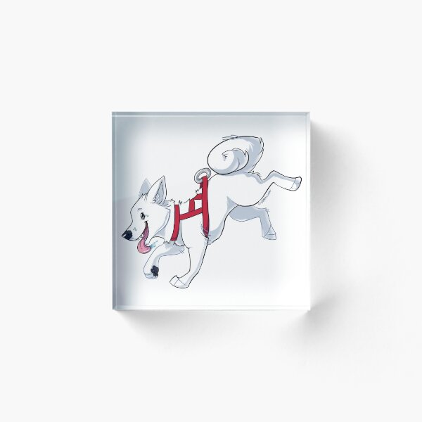Item preview, White Husky Running designed and sold by Eevachu.