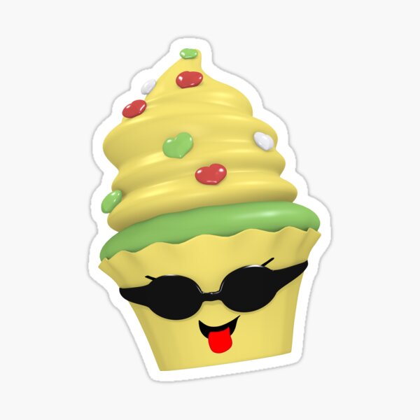 cooles Cupcake Emoticon Sticker