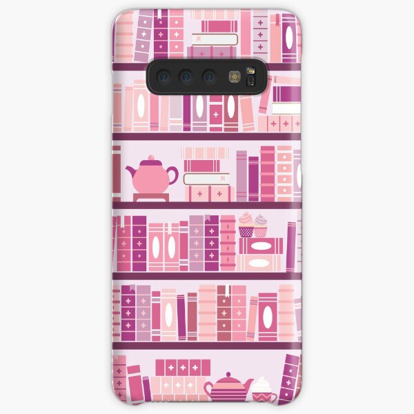 Pink Bookcase Pattern Romance Tea Books Samsung Galaxy Snap Case
