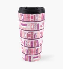 Rosa Bücherregal-Muster-Romance-Tee-Bücher Thermosbecher