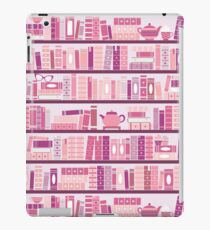 Pink Bookcase Pattern Romance Tea Books iPad Case/Skin