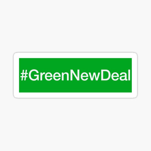 Green New Deal Bumper Sticker Sticker