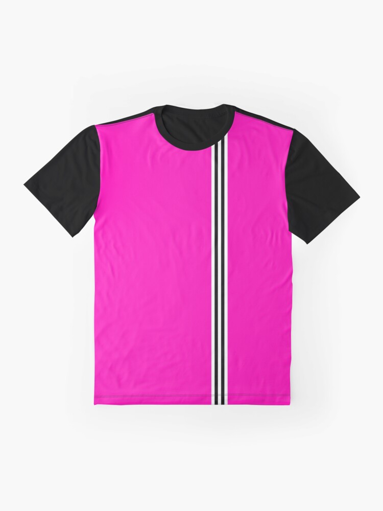 White and hot hot sale pink graphic tee