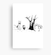 Jon and Ghost (Black and White) Canvas Print