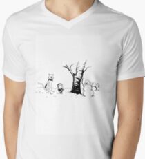 Jon and Ghost (Black and White) Men's V-Neck T-Shirt