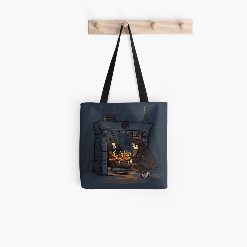The Witch in the Fireplace Tote Bag