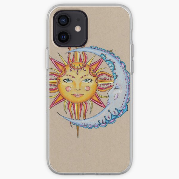 sun and moon (drawing) iPhone Soft Case