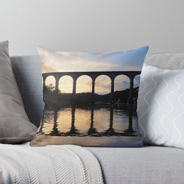 Dusk on the River Throw Pillow
