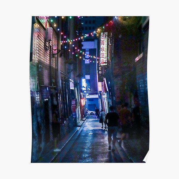 Dystopian Aesthetic Alleyway Poster By Jackevansimages Redbubble