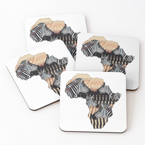 Item preview, Zebras dark on Africa map designed and sold by Againstallodds.