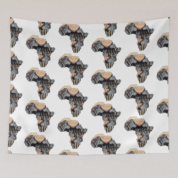 Item preview, Zebras dark on Africa map designed and sold by Againstallodds.