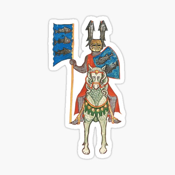 Vista previa del artículo con la obra «Medieval # 08 - El caballero del mercado de peces», diseñado y vendido por libraryworm.