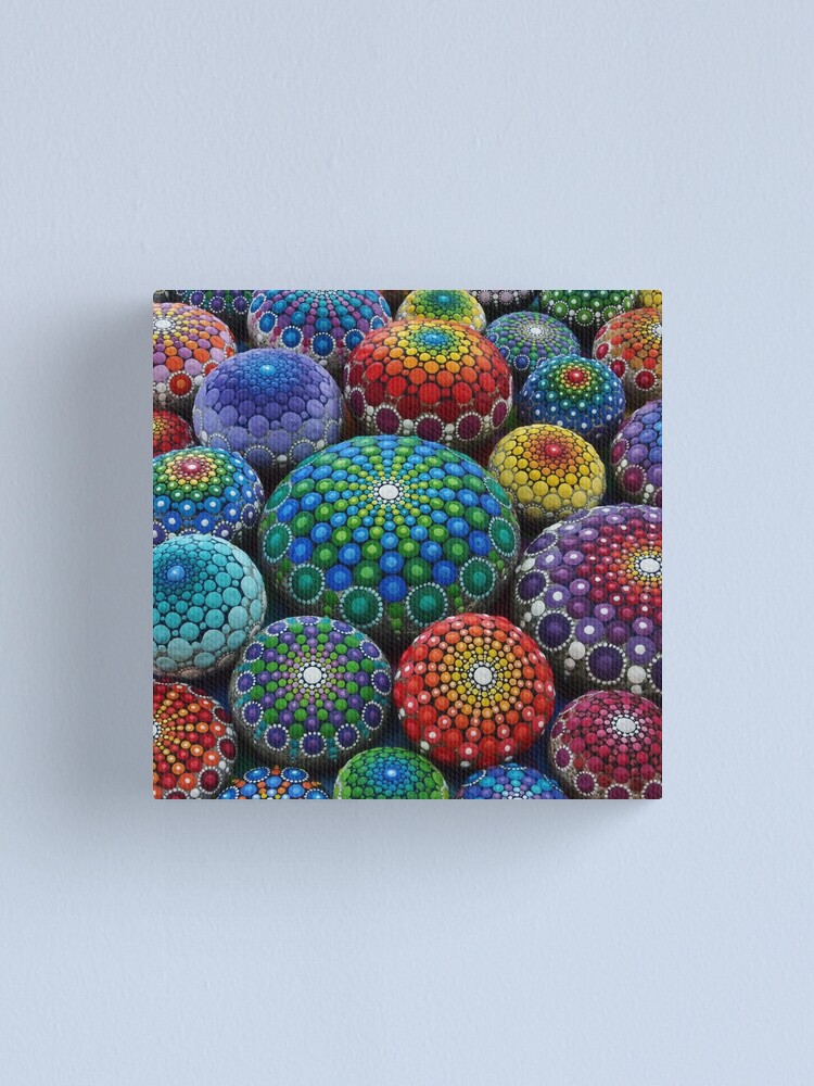 Alternate view of Jewel Drop Mandala Stone Collection #1 Canvas Print