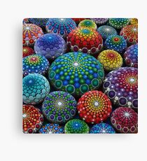 Jewel Drop Mandala Stone Collection #1 Canvas Print