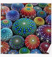 Jewel Drop Mandala Stone Collection #1 Poster