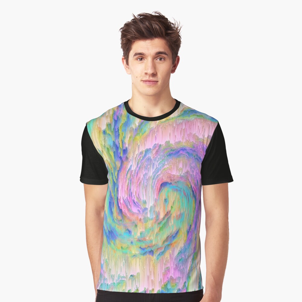 Abstract dripping digital wave Graphic T-Shirt