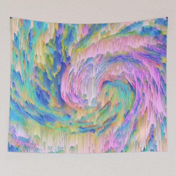 Item preview, Abstract dripping digital wave designed and sold by blackhalt.