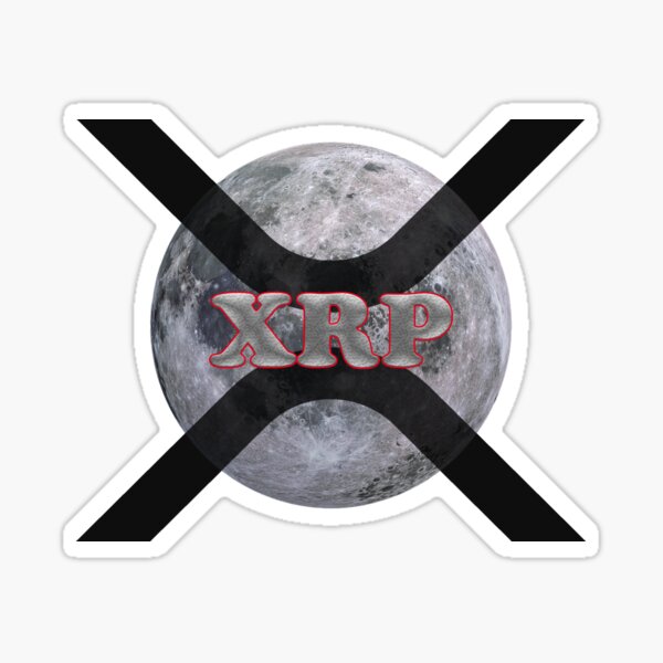 XRP Moon Designs Red Sticker