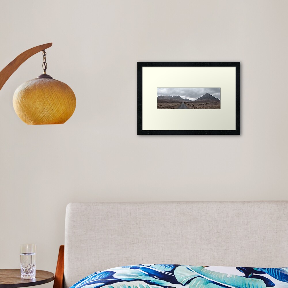 Glen Etive panorama Framed Art Print