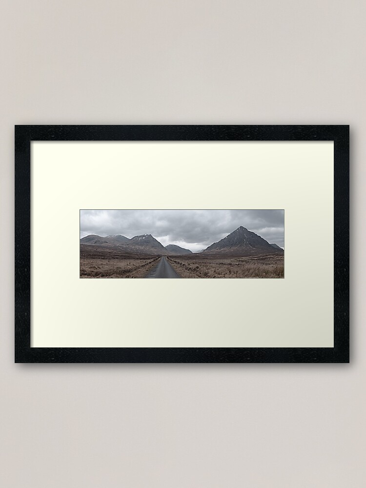 Alternate view of Glen Etive panorama Framed Art Print