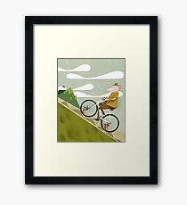 Lámina enmarcada Póster de Hamster ciclista Road Bike