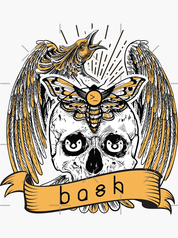 "Bash shell (colored)" Sticker by ShoeBill99 | Redbubble