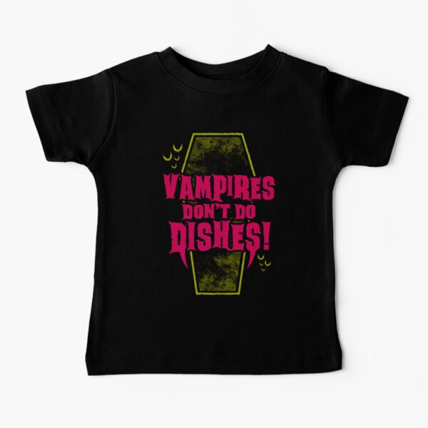 Item preview, Vampires Don't Do Dishes - Funny Goth Vampire Quote designed and sold by Nemons.