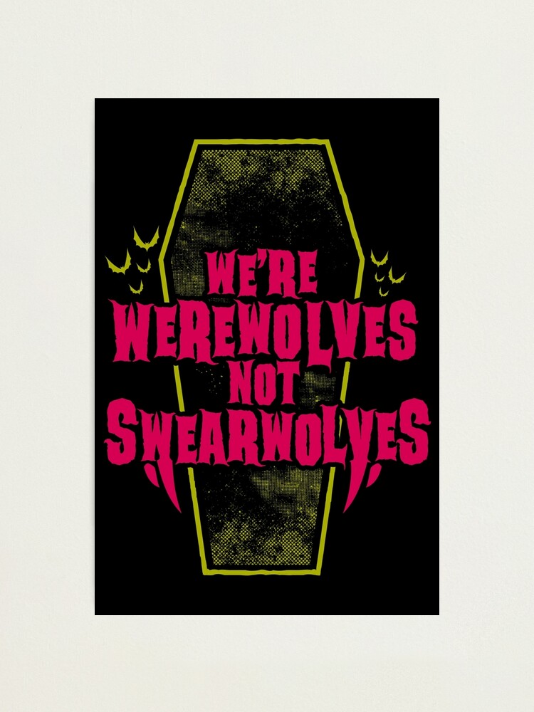 Werewolves Not Swearwolves - Funny Goth Coffin Shirt Werewolves Not Swearwolves - Funny Goth Coffin Shirt