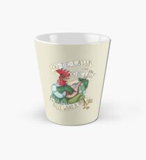 Alan-A-Dale Rooster : OO-De-Lally Golly What A Day Tattoo Watercolor Painting Robin Hood Tall Mug