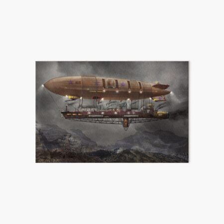 Vintage Airships Patent Wall Art Print Steampunk Drawings Men's Man Cave Gift 