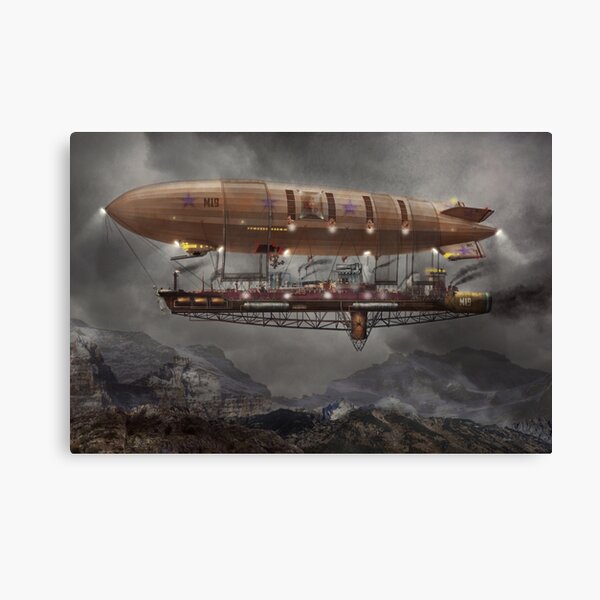 Steampunk - Blimp - Airship Maximus Canvas Print