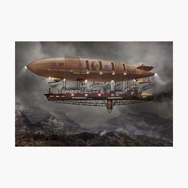 Steampunk - Blimp - Airship Maximus  Photographic Print