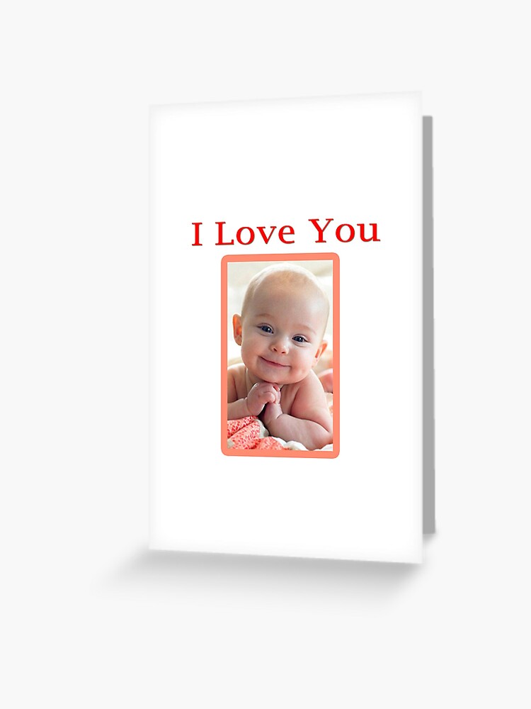 Carte De Vœux Je T Aime Bebe Disant Que Je T Aime Par Sensey Redbubble