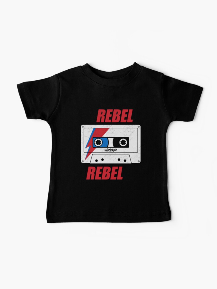 Thumbnail 1 of 2, Baby T-Shirt, Rebel Rebel - Mixtape - Retro Music Lover designed and sold by Nemons.