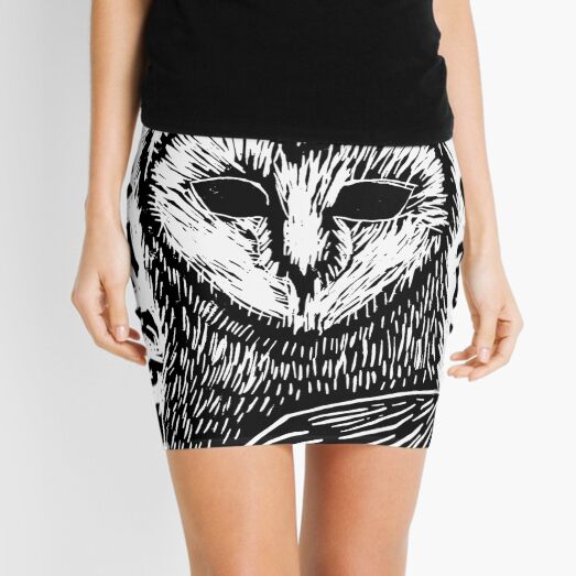 Owl - b/w Mini Skirt