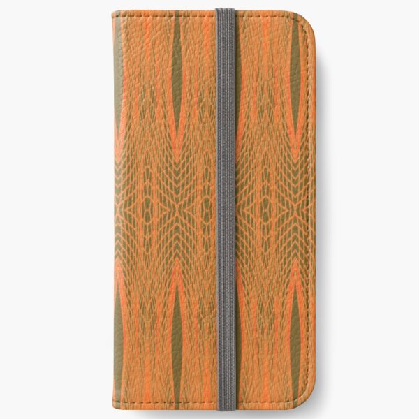 Orange Faux Tulle Design iPhone Wallet