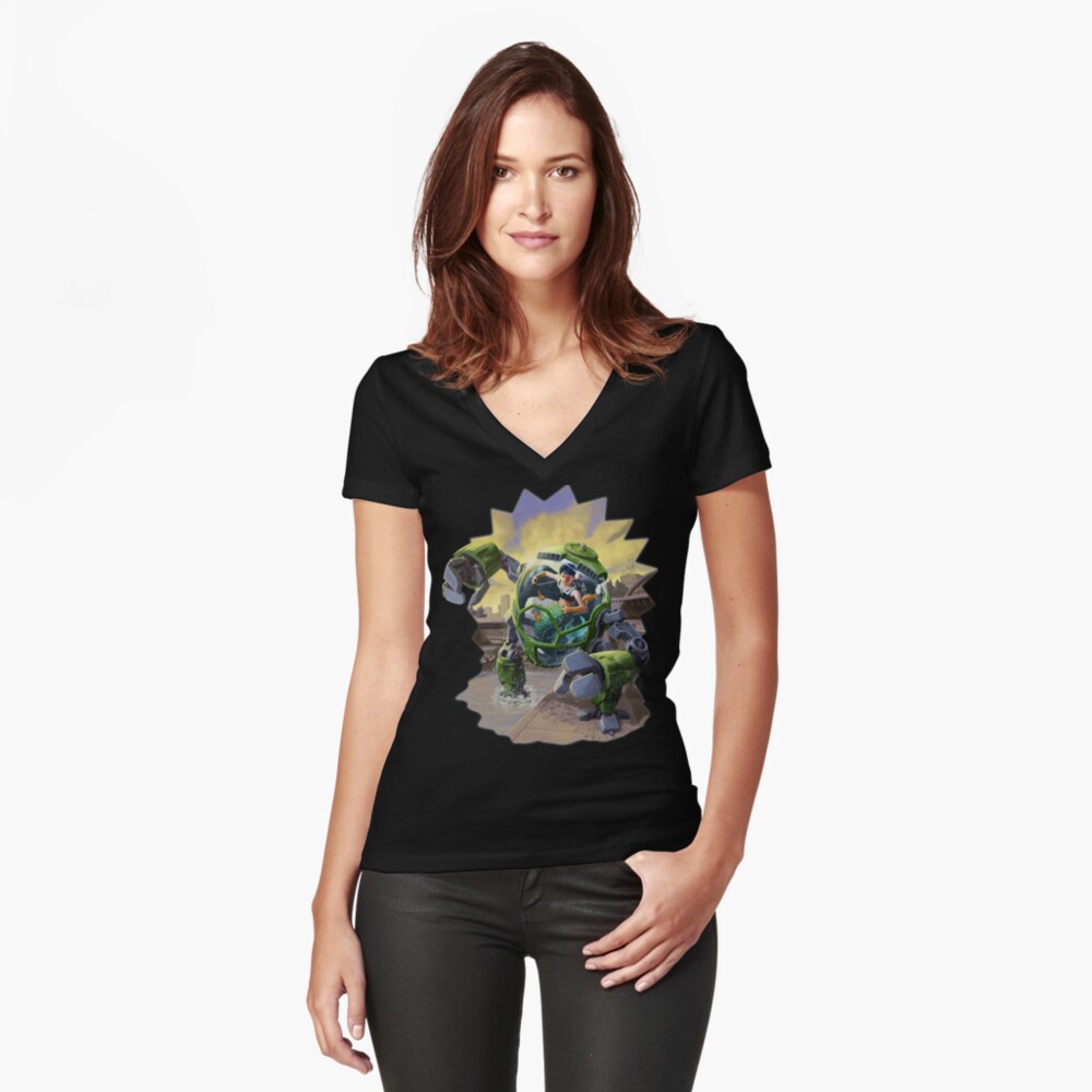 Item preview, Fitted V-Neck T-Shirt designed and sold by jasoncmeyer.