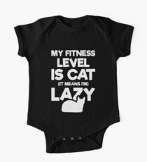 Fitness Level Katze = Faul Baby Body Kurzarm
