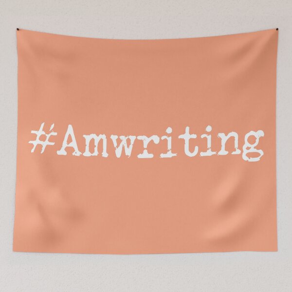 Item preview,  #Amwriting White Lettering Peach  designed and sold by TeaRoseWriter.