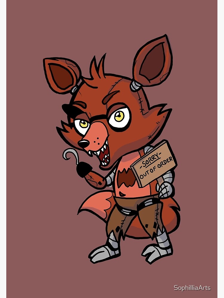 FNAF Plush Foxy Spiral Notebook for Sale by Amberlea-draws