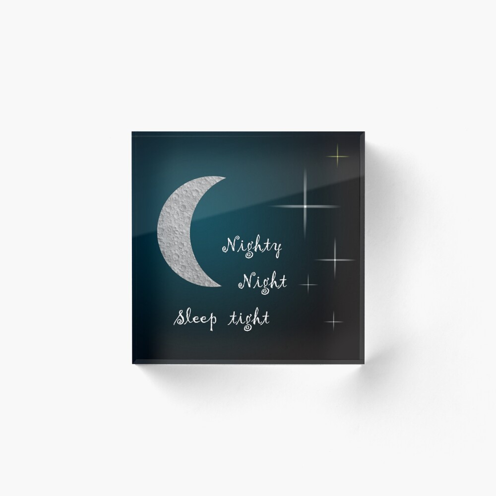 moon and stars sleep tight night light