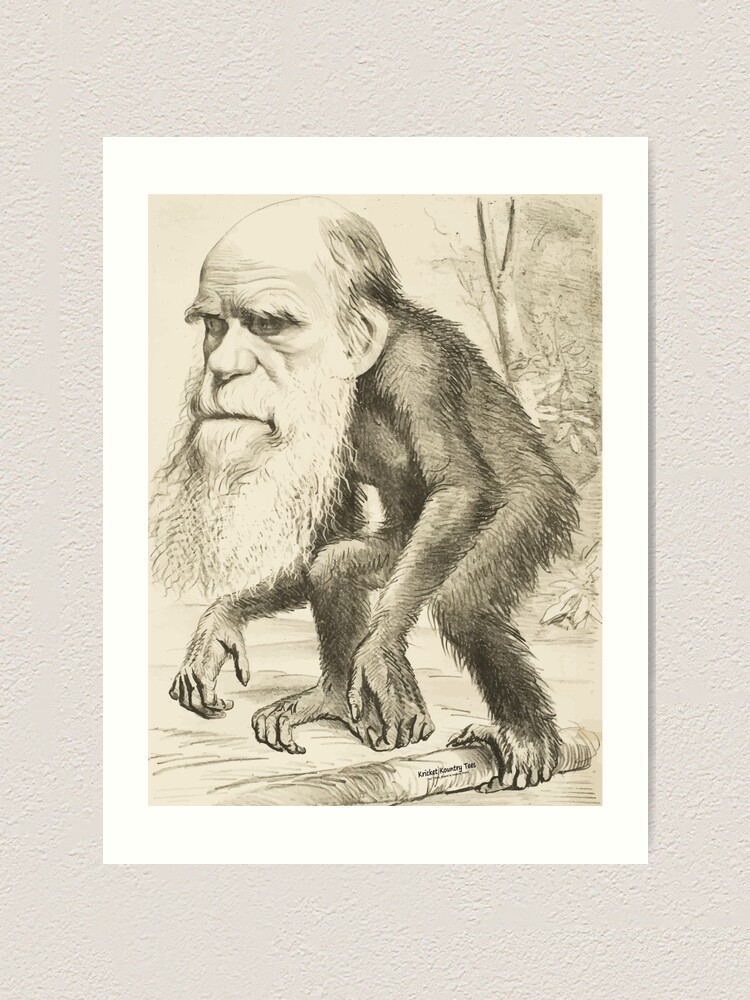 Alternate view of DARWIN: The Monkey's Uncle! Art Print