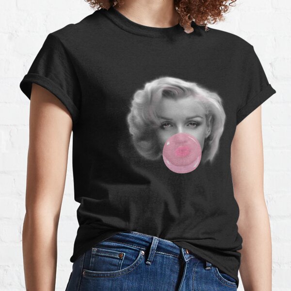 Marilyn Monroe bubble gum rose bubblelicious design par UrbanHero T-shirt classique
