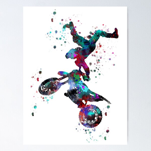 Item preview, Motocross dirt bike, dirt bike, sport bike, motocross, rider designed and sold by Rosaliartbook.
