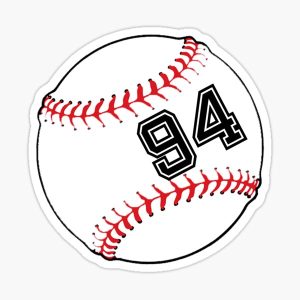 Baseball Player Jersey No 53 Back Number 53 Ball Sport Sticker Gift Sticker By Theshirtinator Redbubble