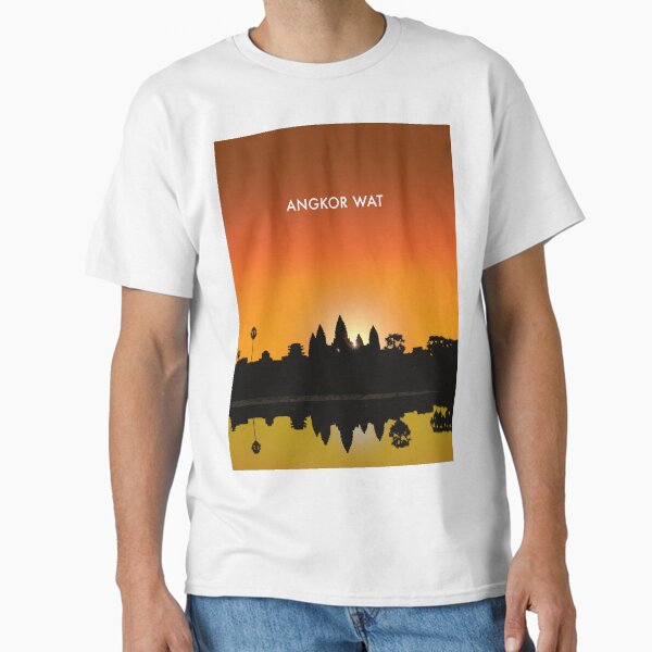 Item preview, Angkor Wat Modern Travel Poster designed and sold by travelwitheric.