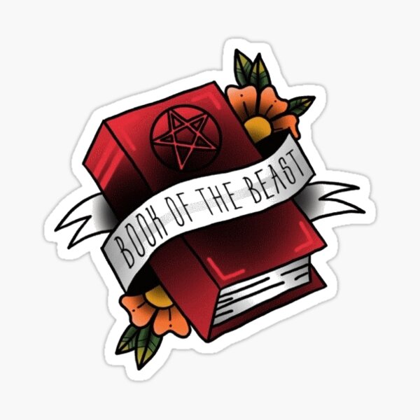 Aventuras escalofriantes del libro de la bestia de sabrina Pegatina