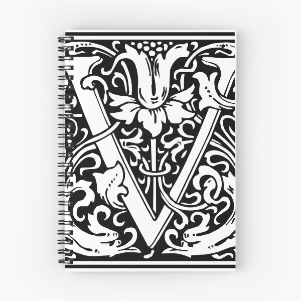 Aperçu de l'œuvre V William Morris alphabet de police créée et vendue par Wannabe Art.