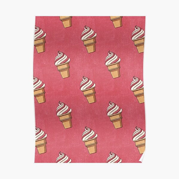 FAST FOOD / Ice Cream - pattern Poster