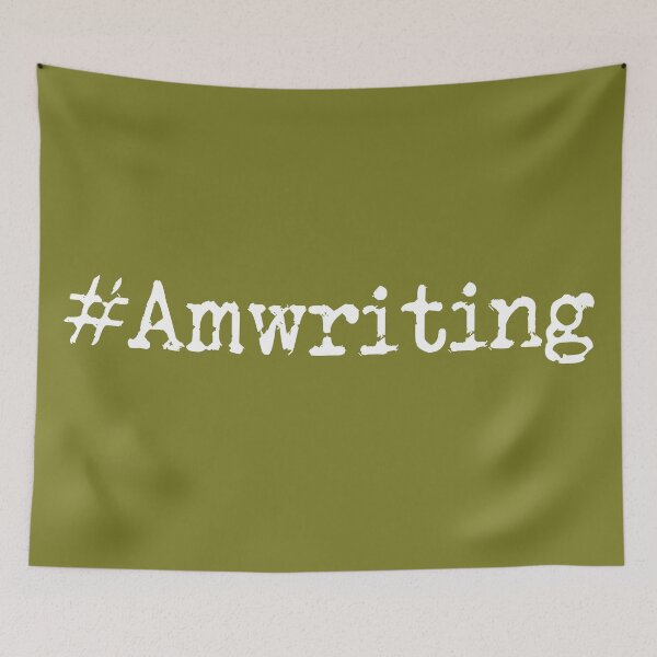 Item preview, #Amwriting White Lettering Guacamole Green  designed and sold by TeaRoseWriter.